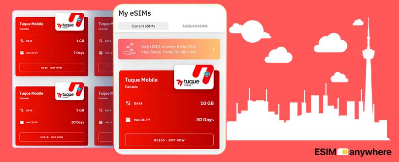 Best eSim from Canada Cheap eSim card for Canada