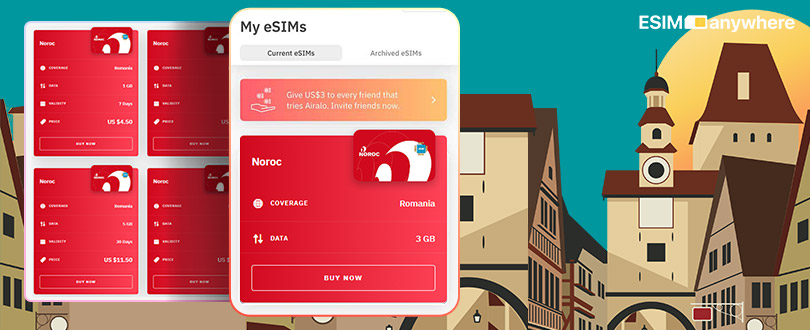 Best eSim from Romania Cheap eSim card for Romania